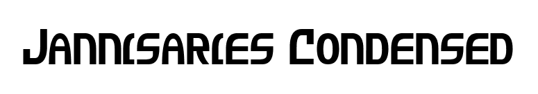 Jannisaries Condensed font preview