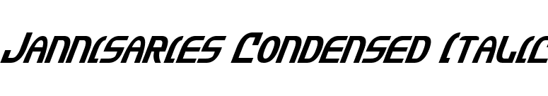 Jannisaries Condensed Italic font preview