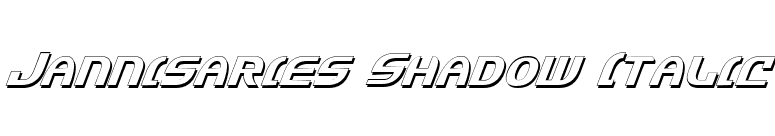Jannisaries Shadow Italic font preview
