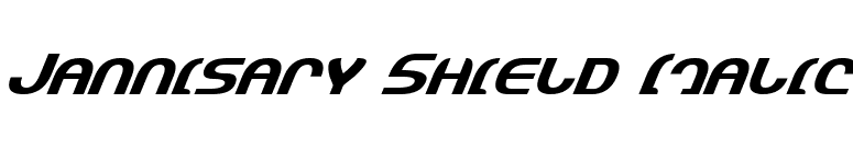 Jannisary Shield Italic font preview