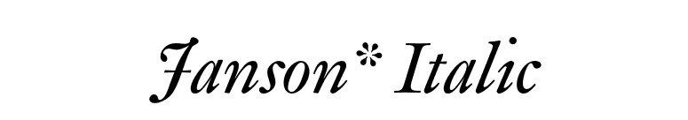 Janson* Italic font preview