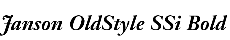 Janson OldStyle SSi Bold font preview