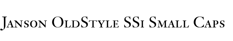 Janson OldStyle SSi Small Caps  font preview