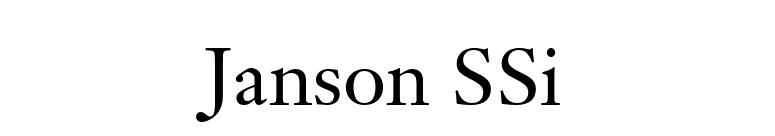 Janson SSi font preview