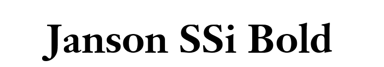 Janson SSi Bold font preview