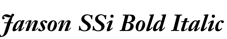 Janson SSi Bold Italic font preview