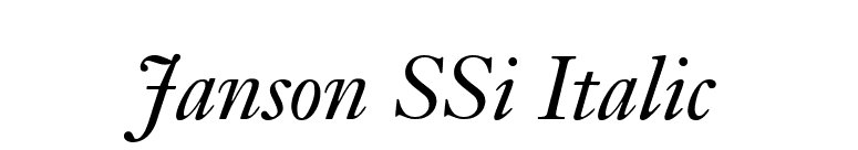 Janson SSi Italic font preview