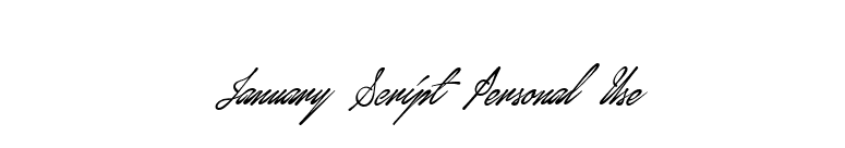January Script Personal Use font preview