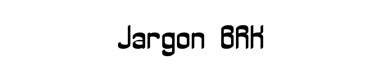 Jargon BRK font preview