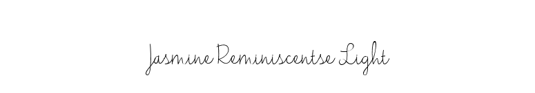 Jasmine Reminiscentse Light font preview