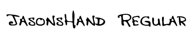 JasonsHand Regular font preview