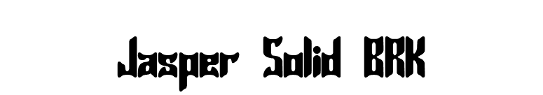 Jasper Solid BRK font preview
