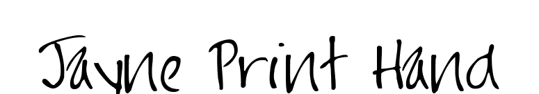 Jayne Print Hand font preview