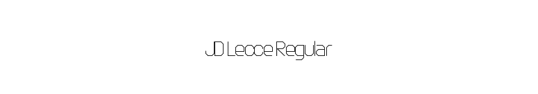 JD Lecce Regular font preview