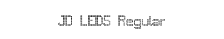 JD LED5 Regular font preview