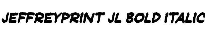 JeffreyPrint JL Bold Italic font preview