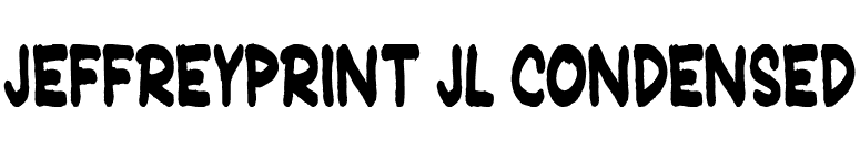 JeffreyPrint JL Condensed font preview