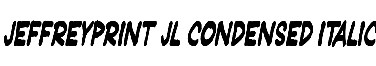JeffreyPrint JL Condensed Italic font preview