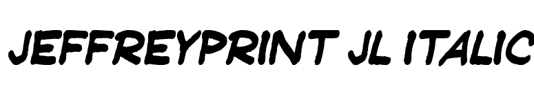 JeffreyPrint JL Italic font preview