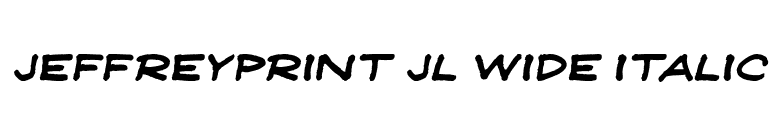 JeffreyPrint JL Wide Italic font preview