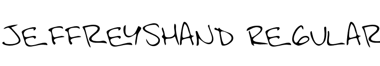 JeffreysHand Regular font preview