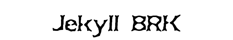Jekyll BRK font preview