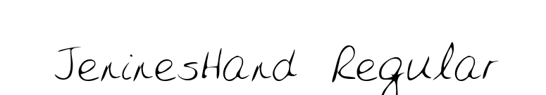 JeninesHand Regular font preview