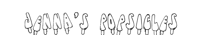 Jenna's Popsicles font preview