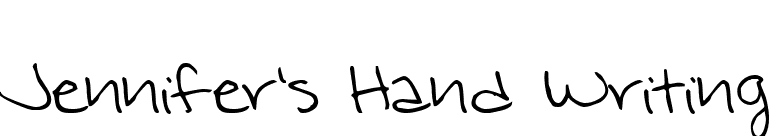 Jennifer's Hand Writing font preview