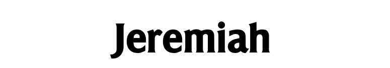 Jeremiah font preview