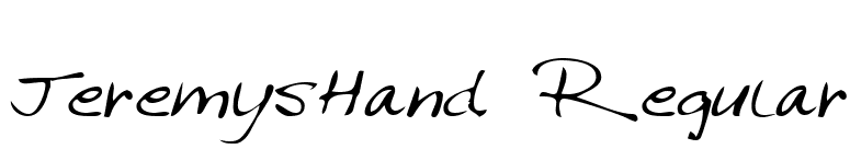 JeremysHand Regular font preview