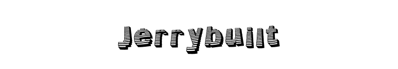 Jerrybuilt font preview