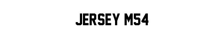Jersey M54 font preview