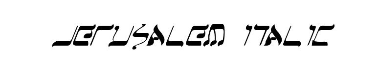 Jerusalem Italic font preview