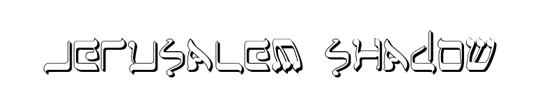 Jerusalem Shadow font preview