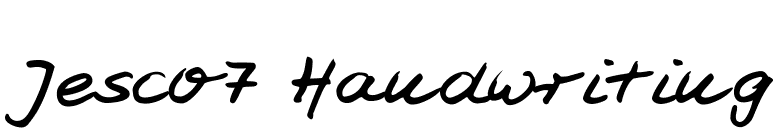 Jesco7 Handwriting font preview