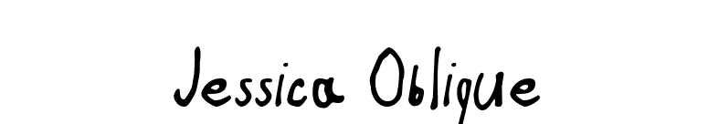 Jessica Oblique font preview