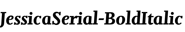 JessicaSerial-BoldItalic font preview