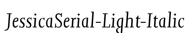 JessicaSerial-Light-Italic font preview