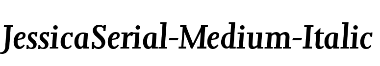 JessicaSerial-Medium-Italic font preview