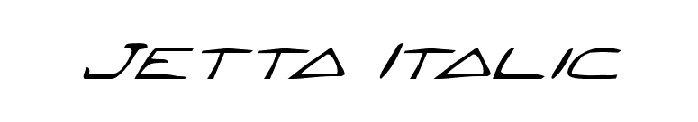 Jetta Italic font preview