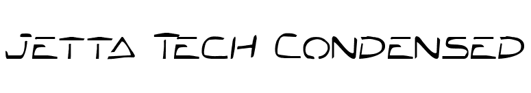 Jetta Tech Condensed font preview