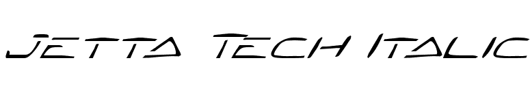 Jetta Tech Italic font preview
