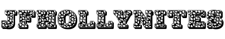 JFHollyNites font preview