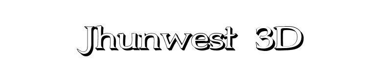 Jhunwest 3D font preview