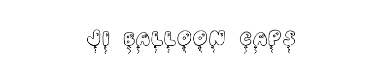 JI Balloon Caps font preview