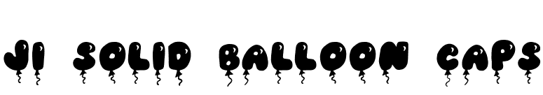 JI Solid Balloon Caps font preview
