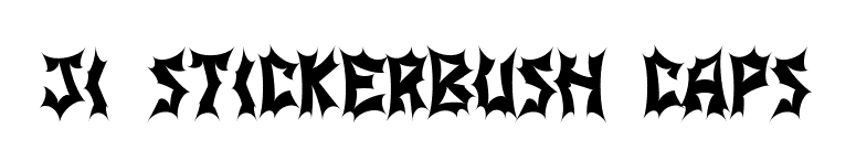 JI Stickerbush Caps font preview