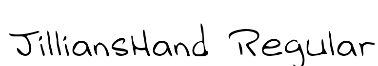 JilliansHand Regular font preview