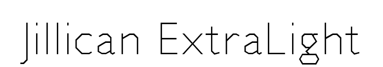Jillican ExtraLight font preview